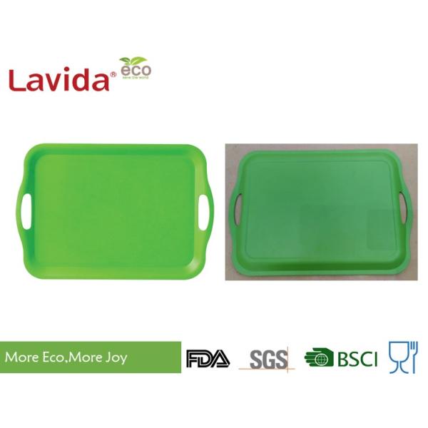 Hot Selling 2018 New design Shater-proof Reusable Bamboo Fiber Tray 3 pieces set Plant Fiber serving tray set 3-pc