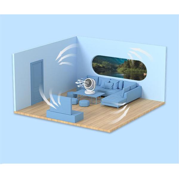 360° Rotary Mini Desktop Turbine Convection Ventilator for Household Table Installation