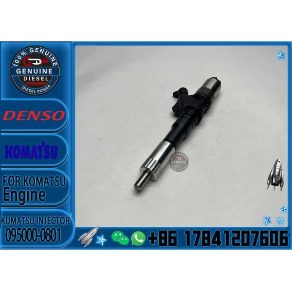 095000-0801 Auto Engine Parts Diesel Common Rail Fuel Injector 6156-11-3100 for Komatsu 6D125 Engine
