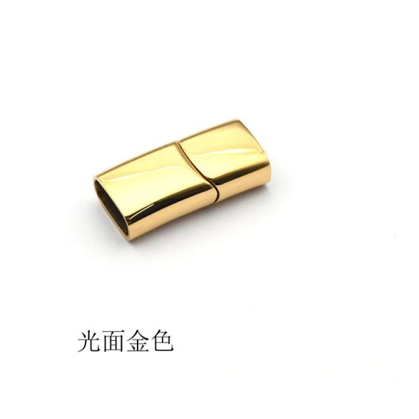 Stainless Steel Magnet Buckle Flat Rectangular Design for Leather Cord Bracelet Safety