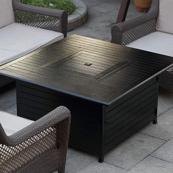 50,000 BTU Auto-Ignition Square Propane Fire Pit For Courtyard Balcony Garden
