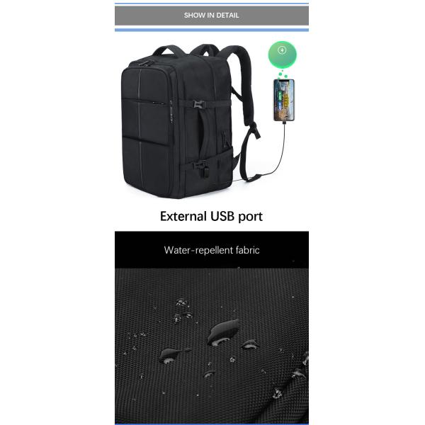 Custom Design Business Mens Laptop Bags USB Charging Backpack Big Capacity