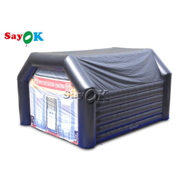 Надувная палатка для выхода на улицу черная 0.4 мм ПВХ надувная купольная палатка для мероприятий