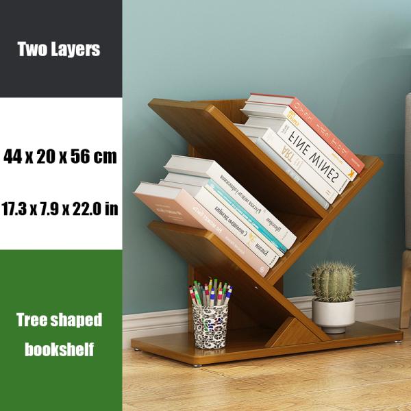 NO Folded Small Tree Bookshelf Unique Wide cases Classroom Rack Display shelf Organizer for Magazine CDs Modern