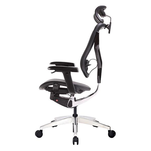 Black PA Plastic Ergonomic Revolving Chair High Elastic Wintex Mesh Chair Lumbar Support