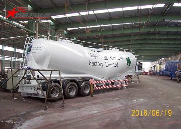 12 Wheels 45cbm Bulk Cement Semi Trailer 4 Inches Discharging Hose Diameter