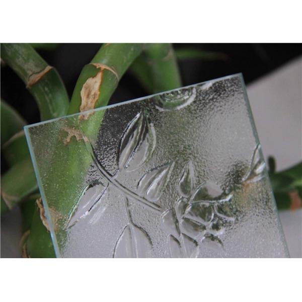 Diamond Flame Decorative Patterned Glass Panels For Glass Shower Screens / Doors