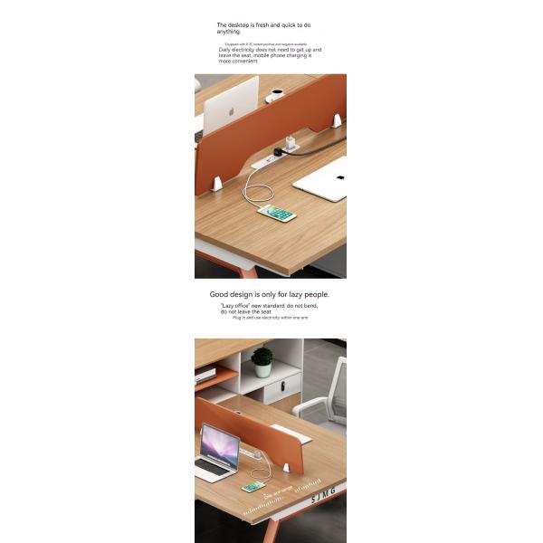 Sencillo Asiento de personal moderno Mesa de trabajo Oficina 6 Cuatro 4 Personas Estilo de escritorio de oficina Modernidad