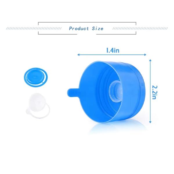 Non Spill 55Mm 19 Liter 5 Gallon Water Bottle Top Cap Cover Lids 18.9 Liter Water Bottle Caps / Jar With Lids