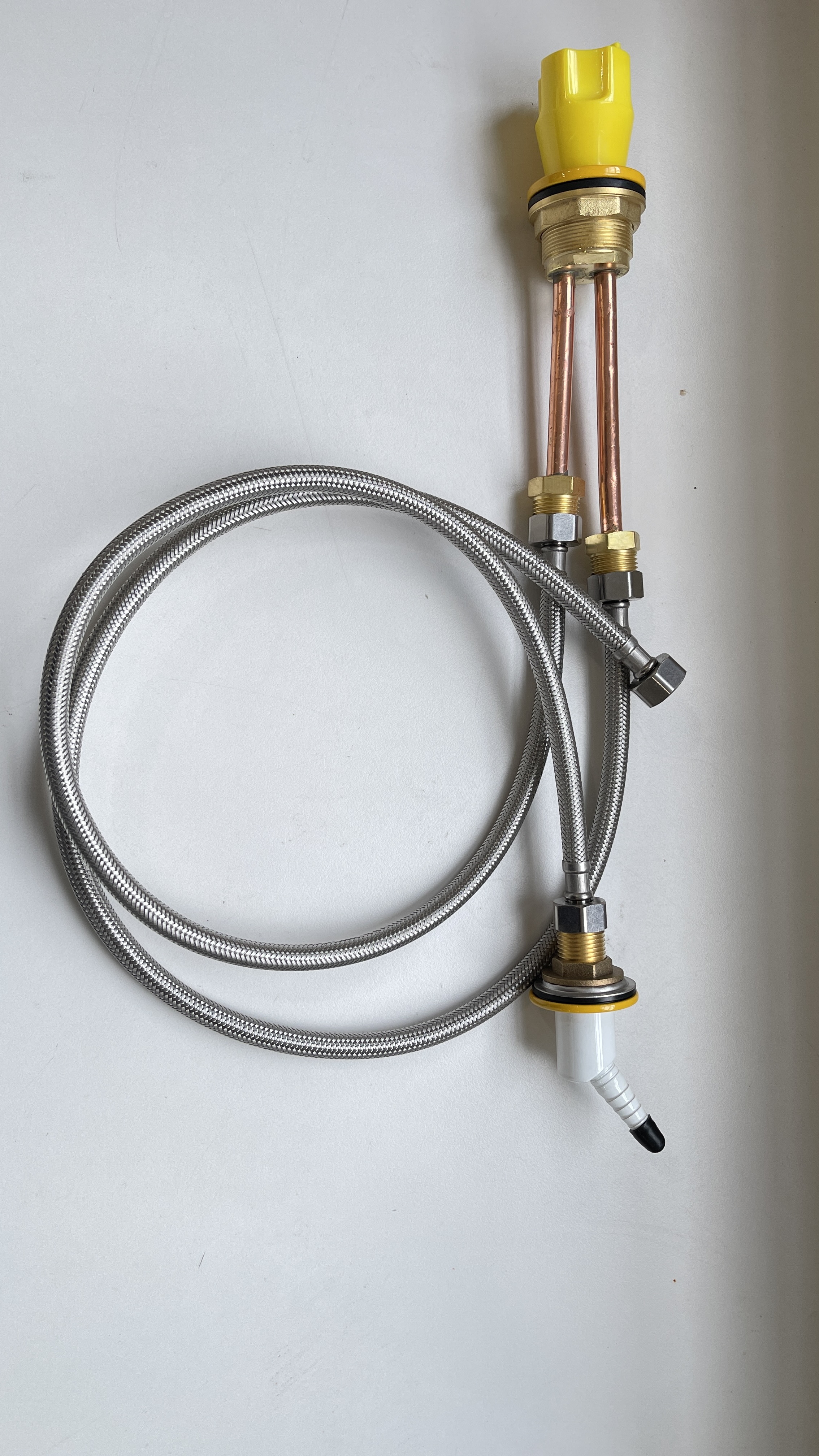 Chemical Resistant Laboratory Accessories Solid Brass Two Way Gas Valve Epoxy Coated