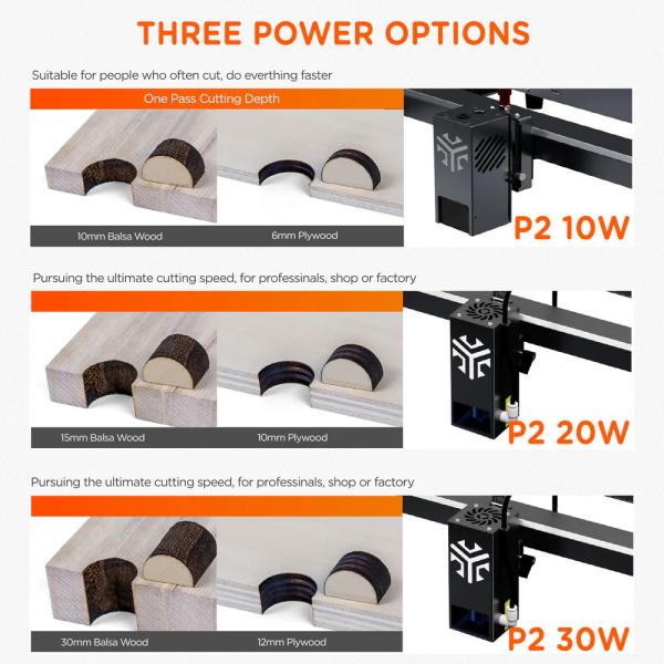 Integrated Laser Machine For Wood Engraving ACMER P2 33W High Precision