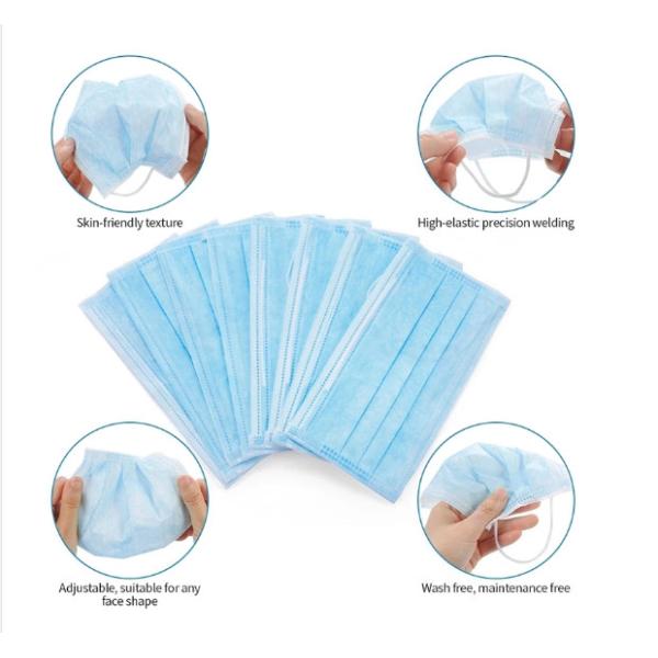 Single-Use Non-Medical  3 Ply Face Mask with CE and FDA Certificate