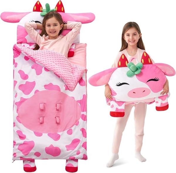 60x39 inches Toddler Nap Mat with 100% Polyester Multiuse Kids Sleeping Bag for Preschool