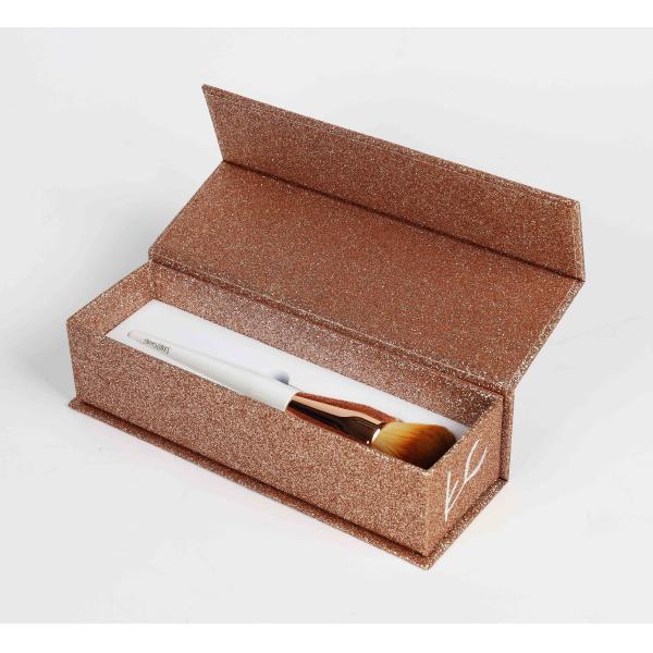 Макияж розового золота косметический чистит упаковывая косметический картон щеткой подарочной коробки