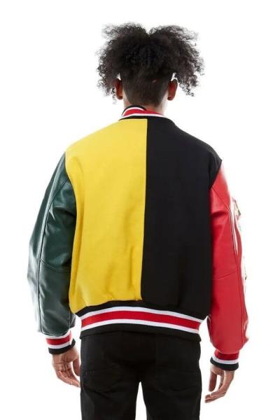                  Embroidery Patches Custom Men Letterman Jacket Baseball Leather Street Plus Size Coat Varsity Jacket for Men             