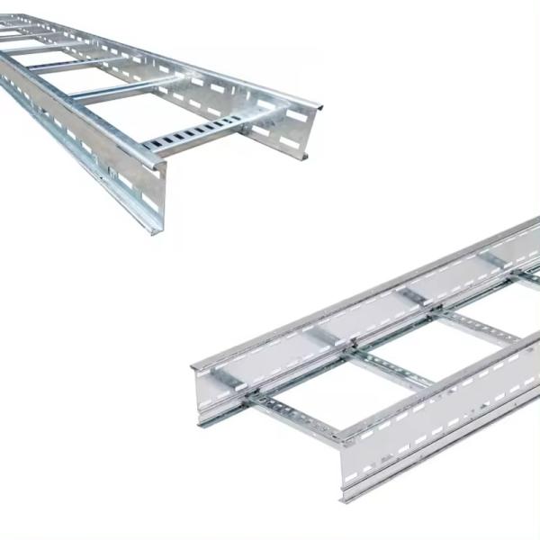 Silver Cable Ladder for Indoor Outdoor Compatible With Various Cable Types and Silver Finish