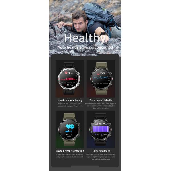 Personalised Men Smart Watch Comely Sports Big Screen Bluetooth Calling Leisure Outdoor Wristwatch