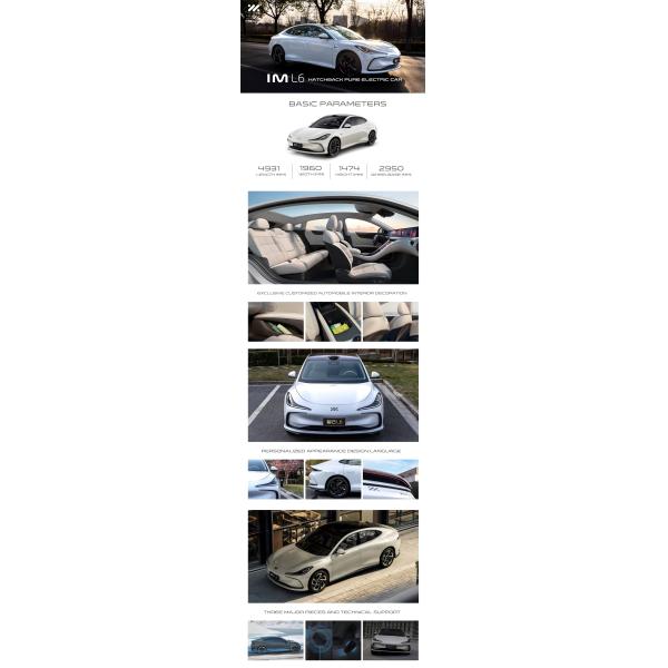 High Power 4WD Sports Car 618km Max Zhiji L6 Pure Electric 2160kg/2610kg Curb Weight