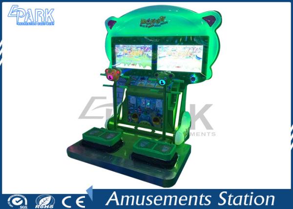 Indoor Stand Up Arcade Machine / Happy Jump Arcade Racing Machine Springboard