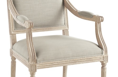 Vintage French Dining Chair with Square Upholstered Back CYC-038