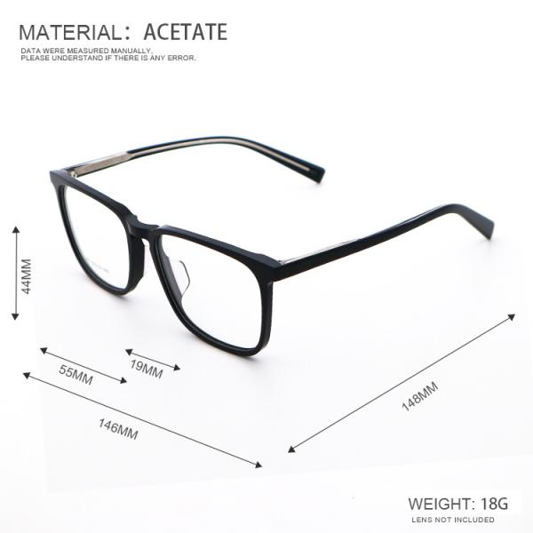 Оптические рамки с полигонами ацетата для унисекса MR 803