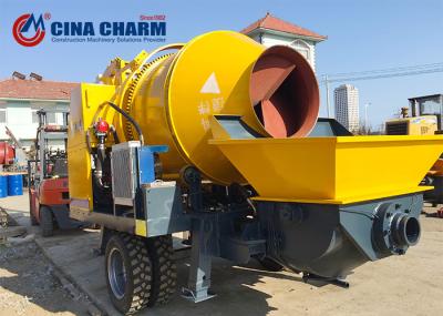 40m3 / H Mobile Diesel Concrete Mixer Pump 50mm Aggregate Size High Efficiency
