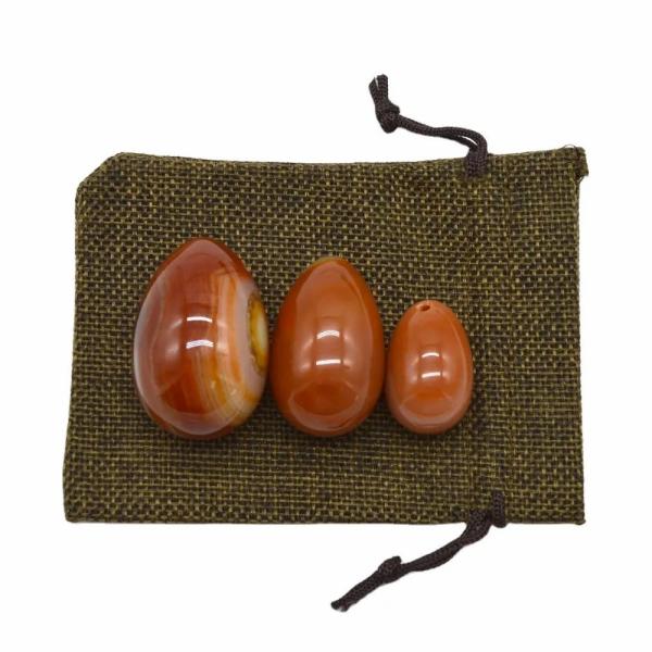 2024 Carnelian Yoni Egg Red Agate Jade Egg for Vaginal Firming Exercise Massage Therapy