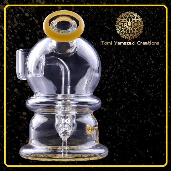 5" l'eau en verre Bongs le tabac clair Mini Hookah Pipe With Screens de fumée