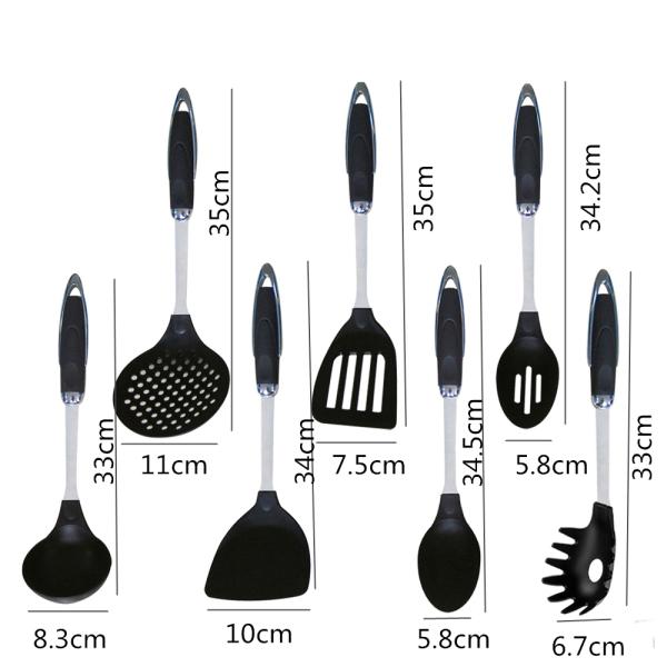 Non-stick 7 Pcs Nylon Cooking Tools Set Solid and Durable for Eco-friendly Kitchen