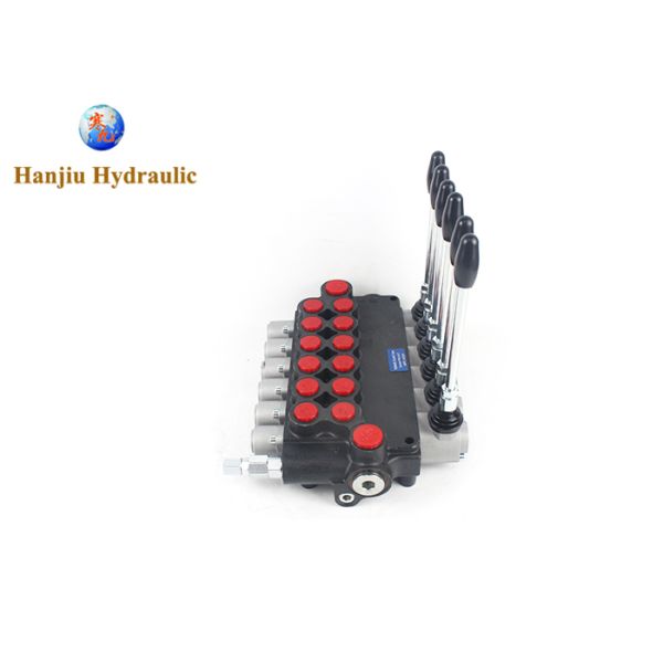 P80 Series Monoblock Control Valves，6 handles with spring control, BSPP ports