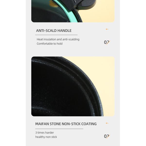 герметическая электрическая кастрюля камня Maifan литого железа кухни 28cm микро- с ручкой