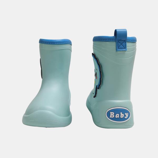 Lightweight Non Slip Kids Ankle PVC Dinosaur Rain Boots