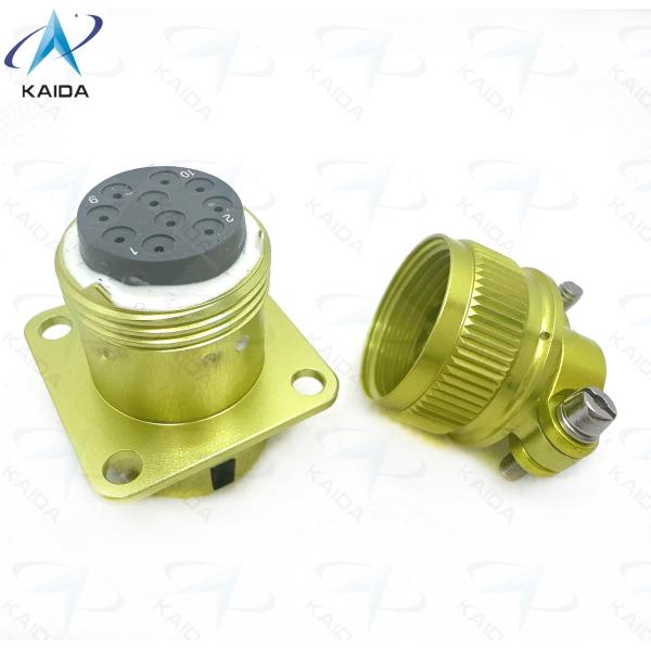 ZH23-10/18P-2-B Circular Electrical Connector with Temperature Range -55C To 125C.Straight Cable Clamp, Anodized Aluminum