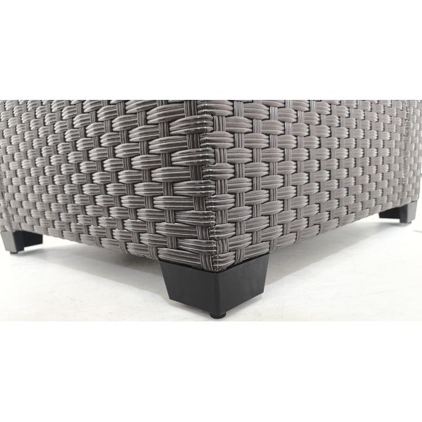 Factory Wholesale Wicker Rattan Outdoor Sectional Sofa Set with Fire Pit Table  Knock Down Patio Furniture Set