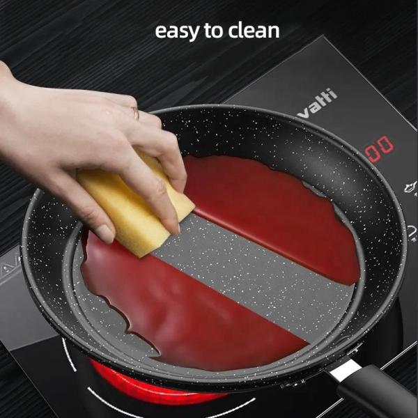 Factory Direct Sale Thickened Black Iron Cooking Frying Pan Medical Stone Nonstick Fry Pan With Lid