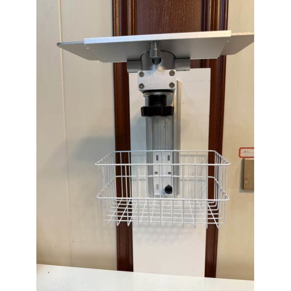 Height Adjustable White Metal Patient Monitor Holder Wall Mounted Stand for Hospital Ward