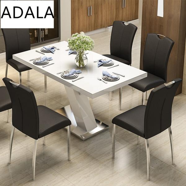 Wear Resistant Leather Dining Room Chairs With Electroplated Steel Legs