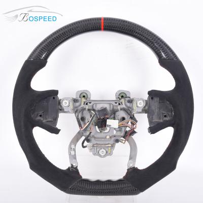 350mm Real Black Cadillac Ct6 Steering Wheel Carbon Fiber Alcantara
