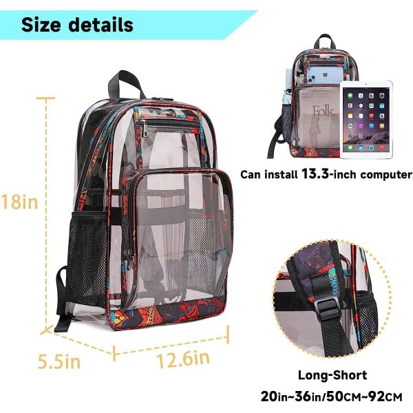 Clear Backpack Heavy Duty Kids Backpacks for Boys Clear Bookbag Stadium Approved Transparent Bags