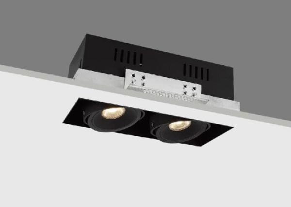 14W 37V COB LED Squera Trimless Adjustable Recessed Down Light Double Head Recessed Downlight
