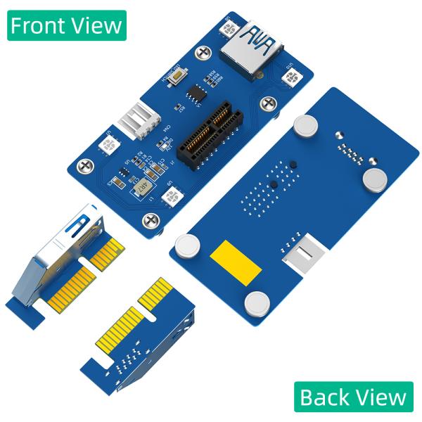 PCI-E 1X Riser Card 22cm with Magnetic Foot Pads and LED