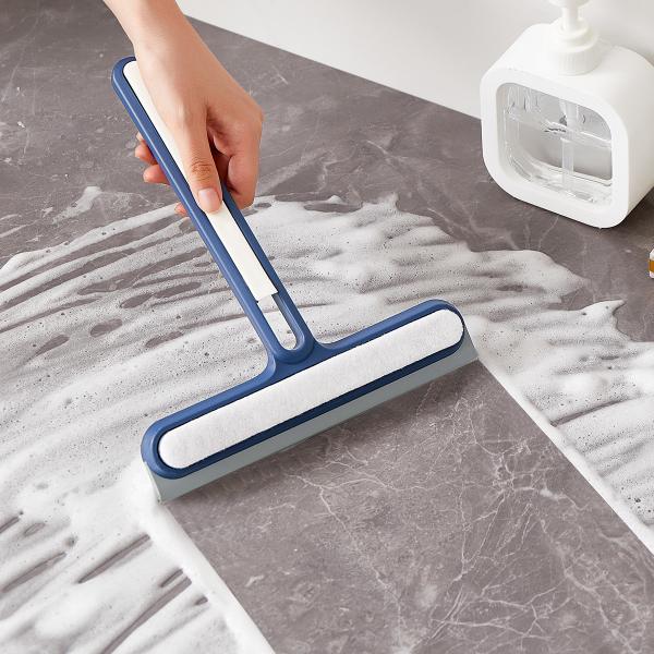 4 in 1 Multi-Functional Shower Squeegee Silicone Scraper Cleaner for Mirrors Shower Doors Car Windows Glass Doors Cleaning Tool