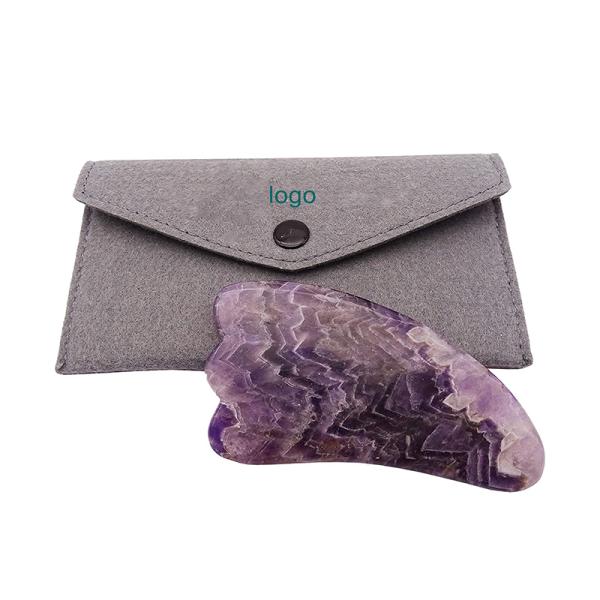 Natural Anti Aging Facial Massager Handheld for Portable Female Portable Massage Scraping Amethyst Lapis