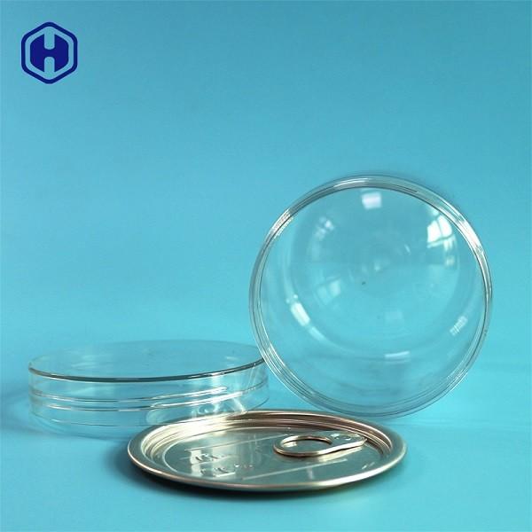 Screw Lid Type Clear Plastic Cans 16OZ 500ML With Aluminium EOE Top