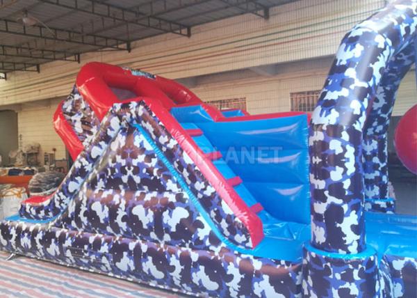 Floating Blow Up Water Obstacle Course Wind Resistant Easy Assembly