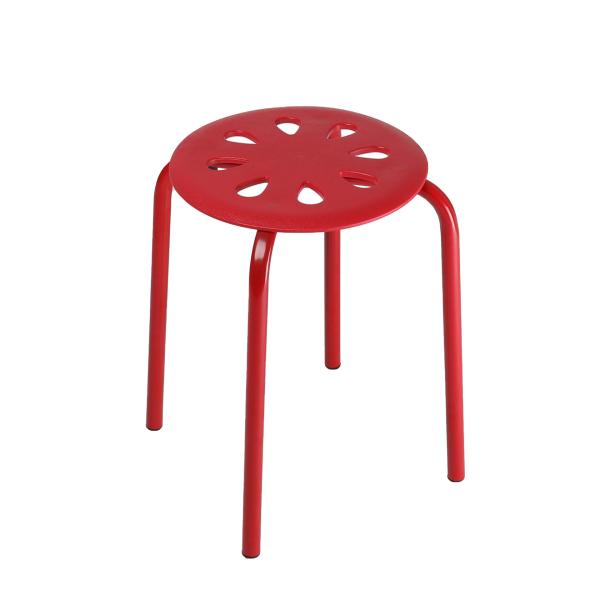 Outdoor Furniture White Plastic Stool Chair for Adults and Kids Space-Saving Design