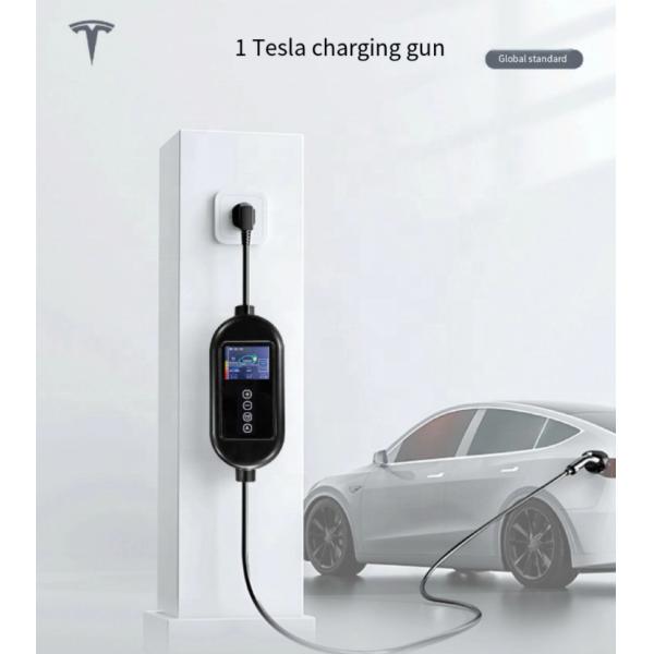 RDC Hot Sales IP67 3.5KW 7KW Black Fast Portable EV Charger For Tesla EV Car Special Vehicle