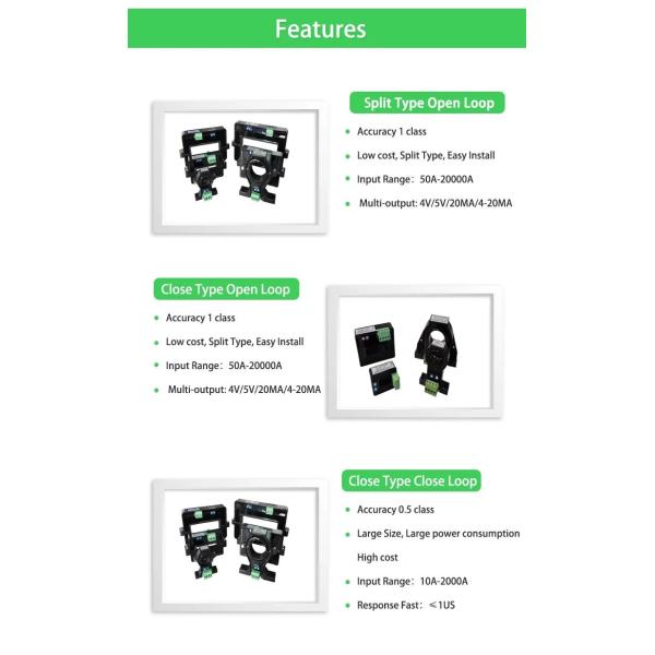 Acrel AHKC-EKB Датчик токового трансформатора зала effetto hall dc 4-20mA открытый цикл DC Hall эффекта датчик 800A