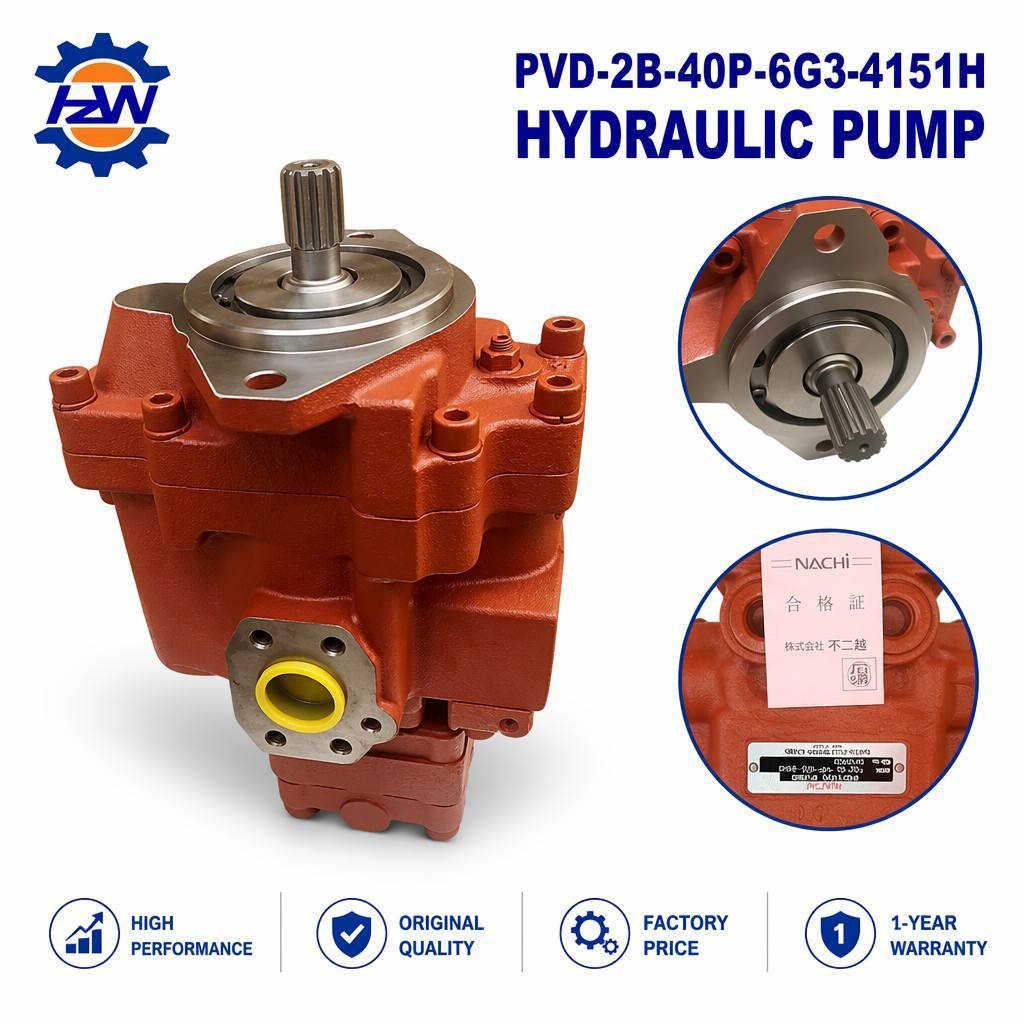 Nachi PVD-2B-40P-6G3-4151H Excavator Hydraulic Piston Pump High Pressure Variable Displacement