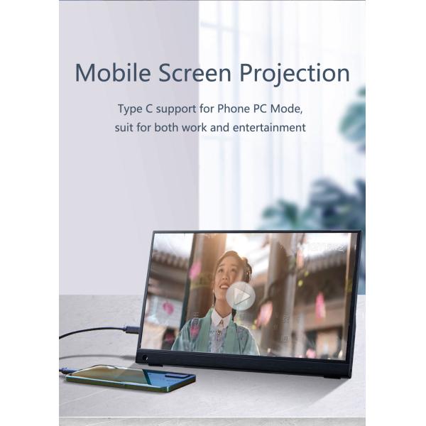 13.3 Inch Touchscreen Portable Monitor , USB C Portable Gaming Monitor with Desktop Stand for Laptop Computer Phone Second/Extend Screen